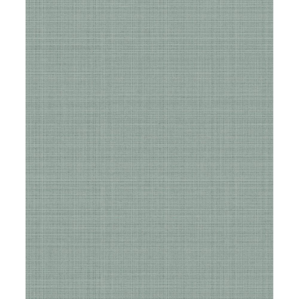 Etten Gallerie by Seabrook Wallpaper 2231904 Crosshatch Linen in Metallic Sea Green