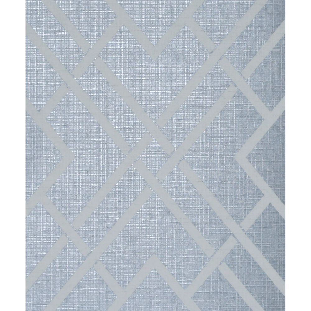 Etten Gallerie by Seabrook Wallpaper 2232202 Diamond Lattice in Metallic Slate Blue