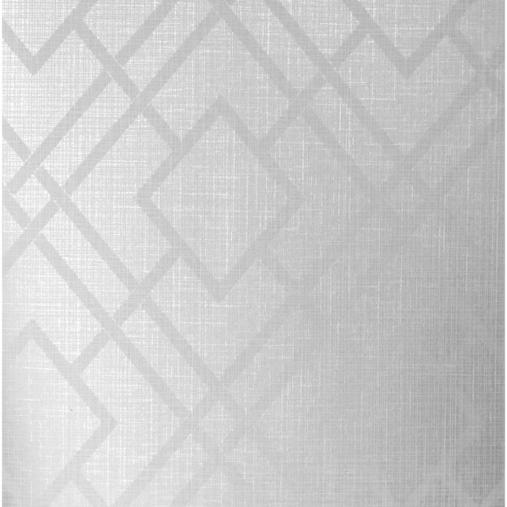 Etten Gallerie by Seabrook Wallpaper 2232217 Diamond Lattice in Gray Mist & Metallic Silver
