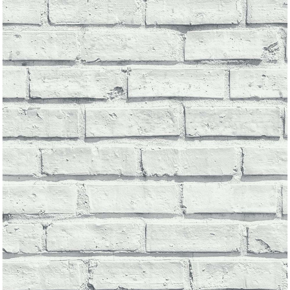 NextWall AS20200 Faux Brick Wallpaper in Off-White