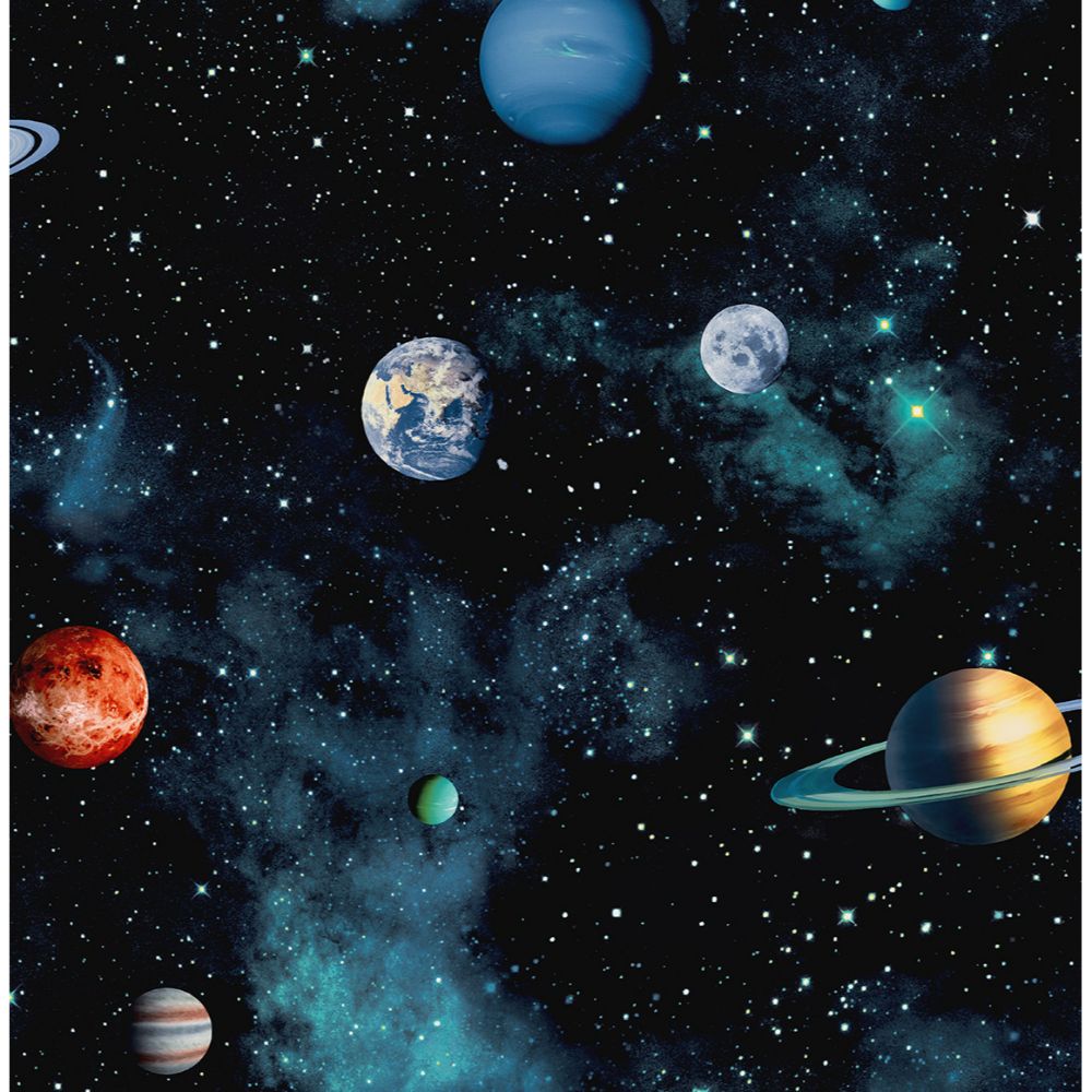 NextWall AS20500 Cosmos Wallpaper in Ebony