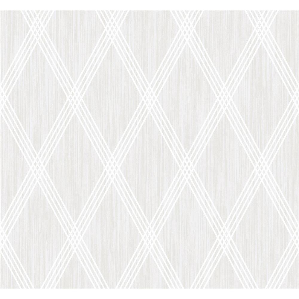 Seabrook Designs AW70900 Casa Blanca 2  Marble Diamond Geometric Wallpaper in Metallic Pearl and Silver Glitter
