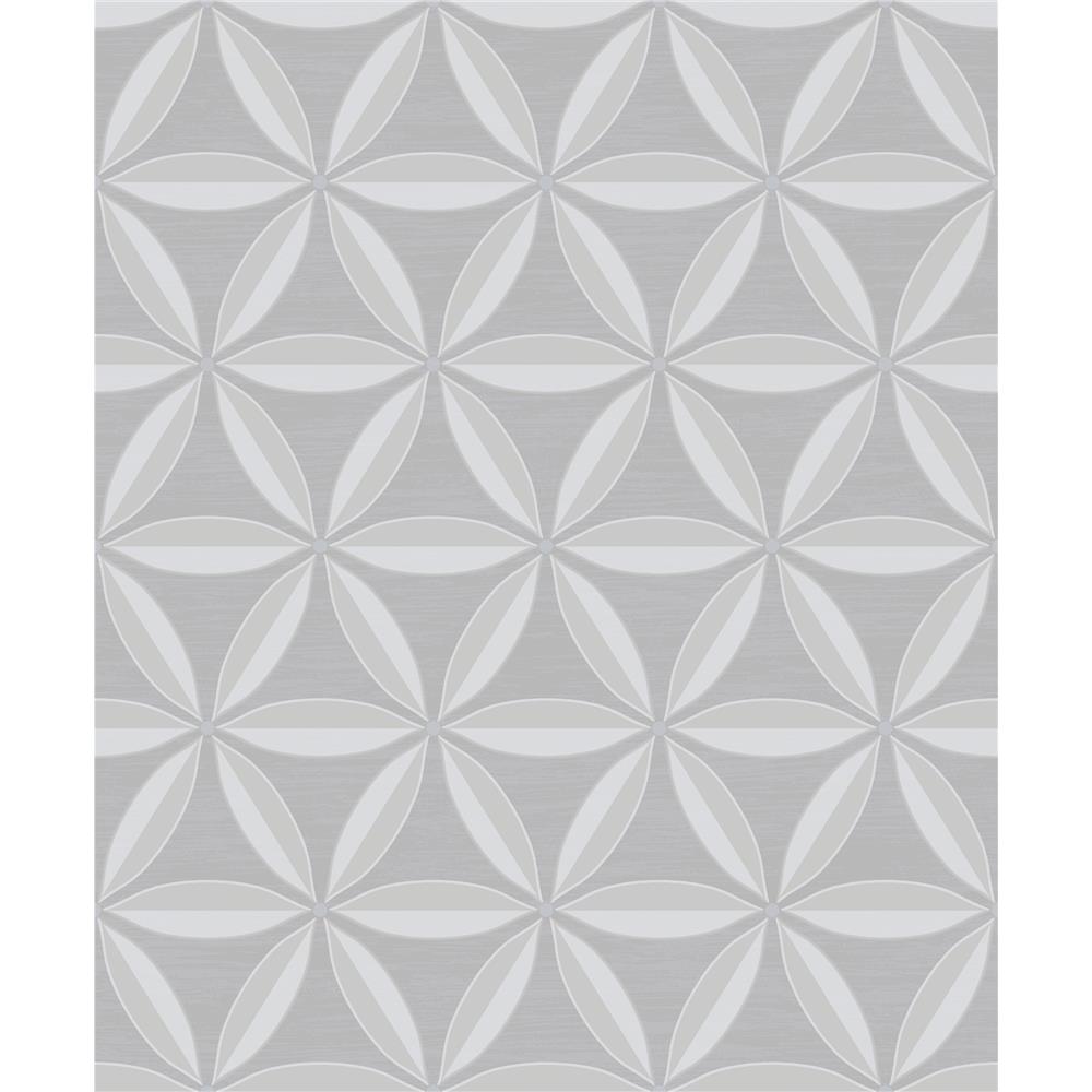 Seabrook Designs AW71700 Casa Blanca 2  Lens Geometric Wallpaper in Gray and Taupe