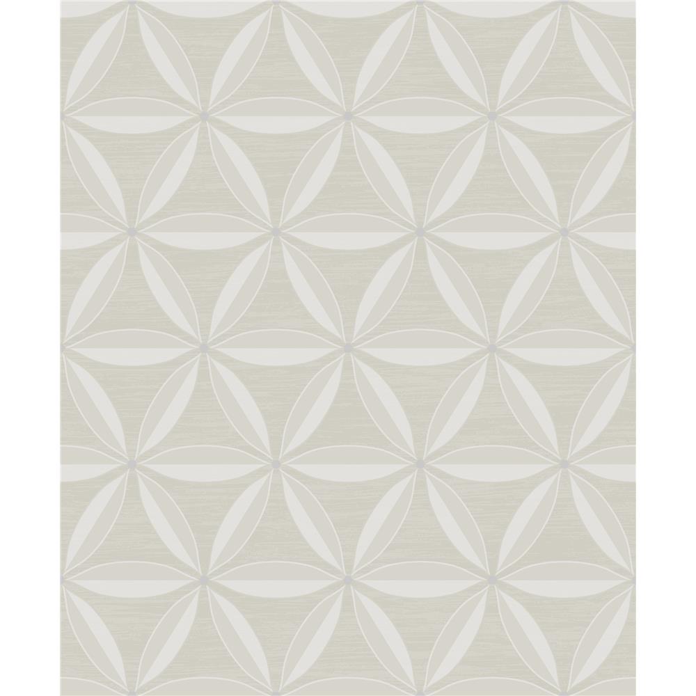 Seabrook Designs AW71703 Casa Blanca 2  Lens Geometric Wallpaper in Beige and Off-White