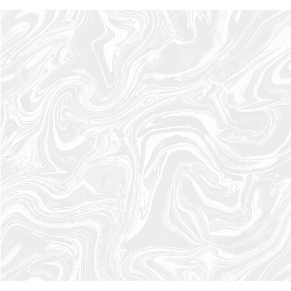 Seabrook Designs AW72000 Casa Blanca 2  Oil and Water Wallpaper in Metallic Pearl and Off-White
