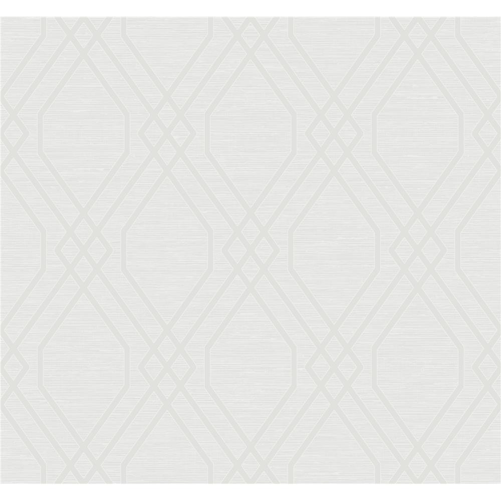 Seabrook Designs AW73700 Casa Blanca 2  Diamond Geo Wallpaper in Metallic Pearl
