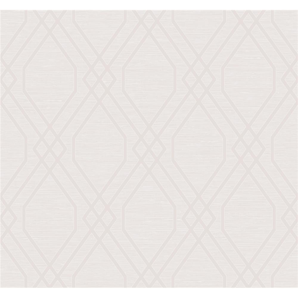Seabrook Designs AW73701 Casa Blanca 2  Diamond Geo Wallpaper in Blush Glitter and Off-White