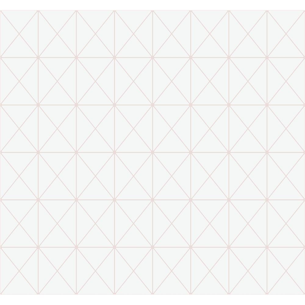 Seabrook Designs AW73801 Casa Blanca 2  Triangle Geo Wallpaper in Blush Glitter and Off-White