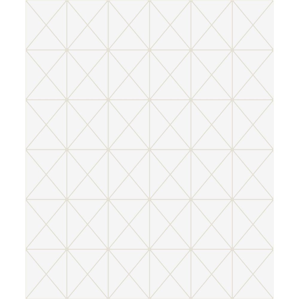 Seabrook Designs AW73818 Casa Blanca 2  Triangle Geo Wallpaper in Beige and Off-White