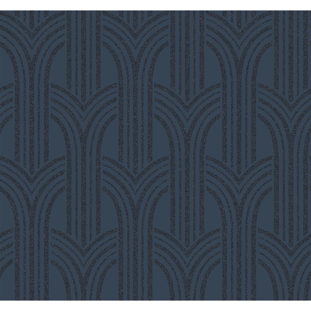 Seabrook Wallpaper BD50402 Déco Arches Wallpaper in Blue Lustre