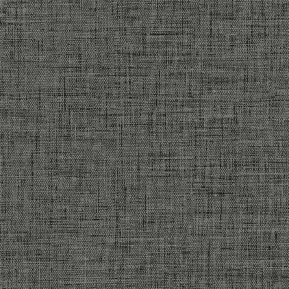 Seabrook Designs BV30200 Texture Gallery Easy Linen Wallpaper in Charcoal
