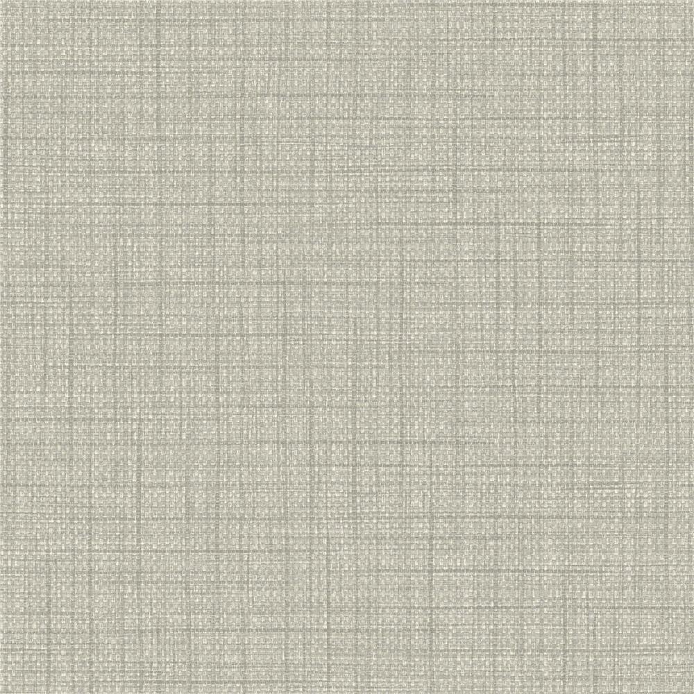 Seabrook Designs BV30308 Texture Gallery Woven Raffia Wallpaper in Mindful Gray 