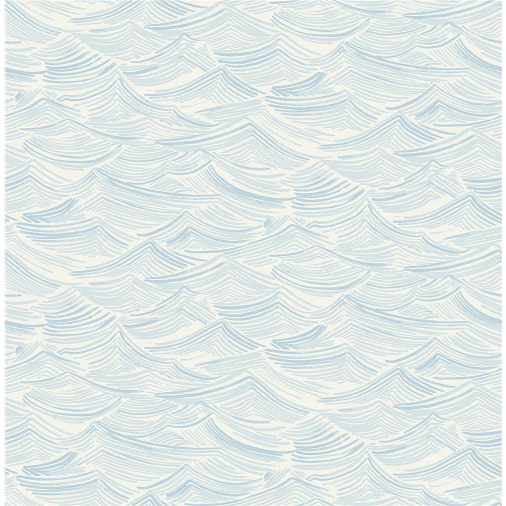 Seabrook Designs DA60502 Day Dreamers Calm Seas Wallpaper in Sky Blue