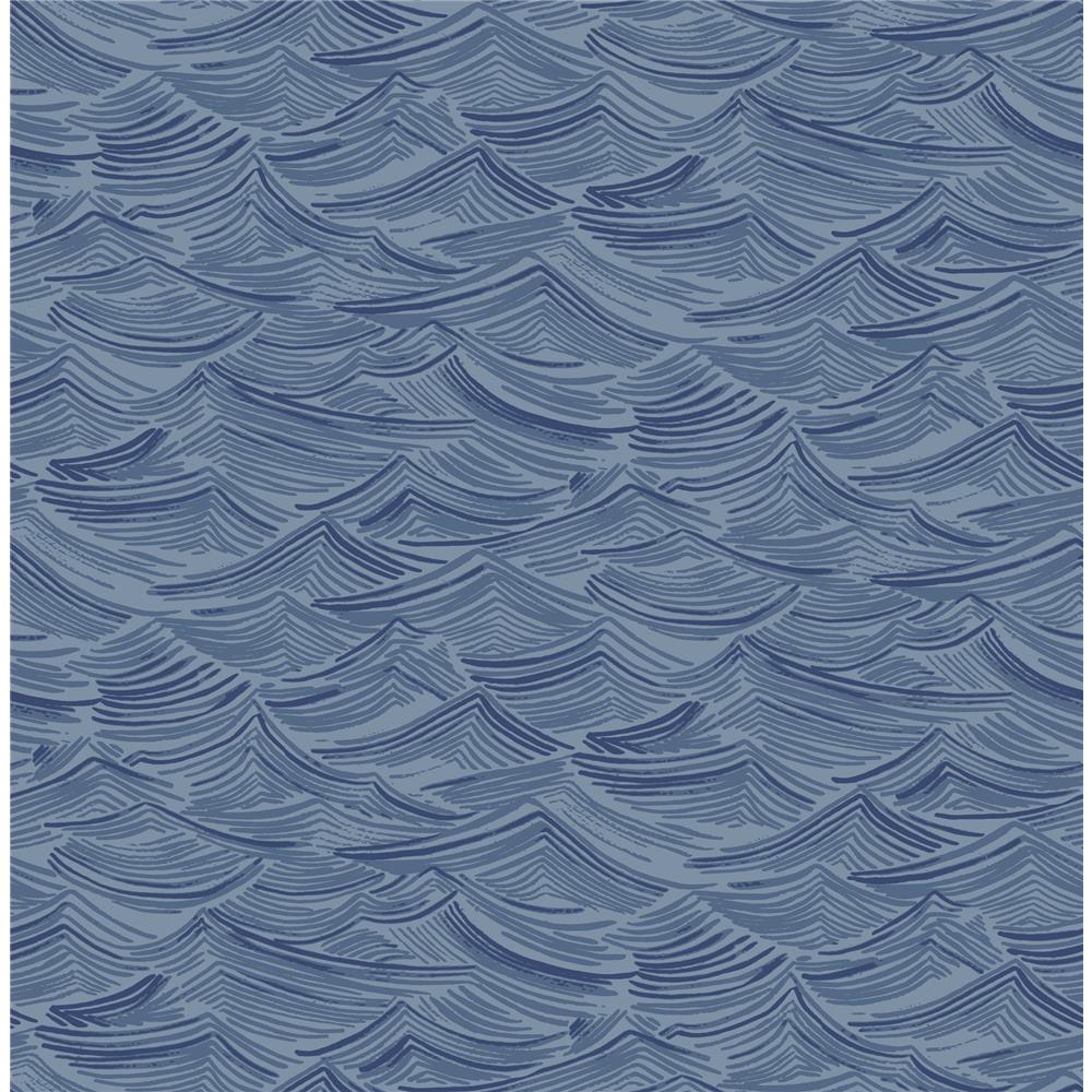 Seabrook Designs DA60512 Day Dreamers Calm Seas Wallpaper in Carolina Blue