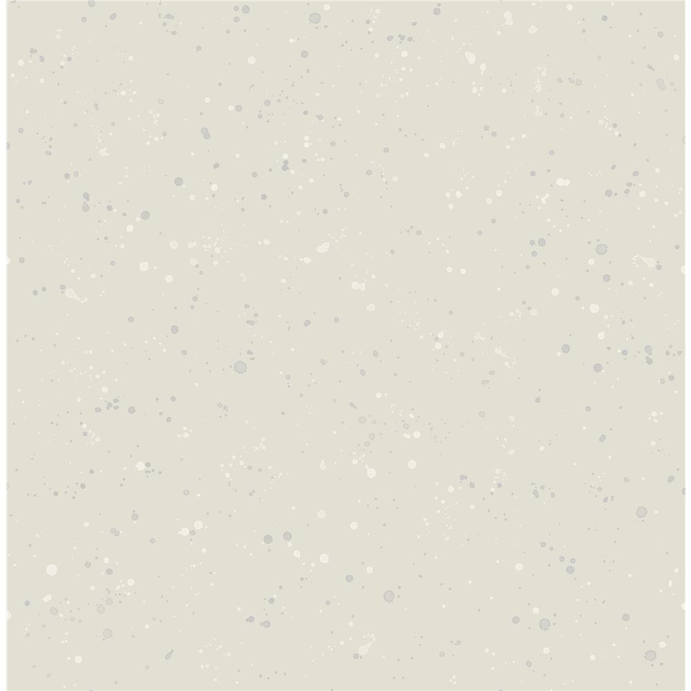 Seabrook Designs DA60812 Day Dreamers Paint Splatter Wallpaper in Gray and White