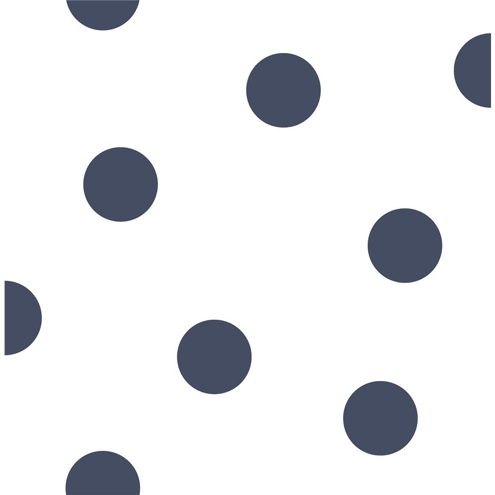 Seabrook Designs DA61602 Day Dreamers Dots Wallpaper in Navy