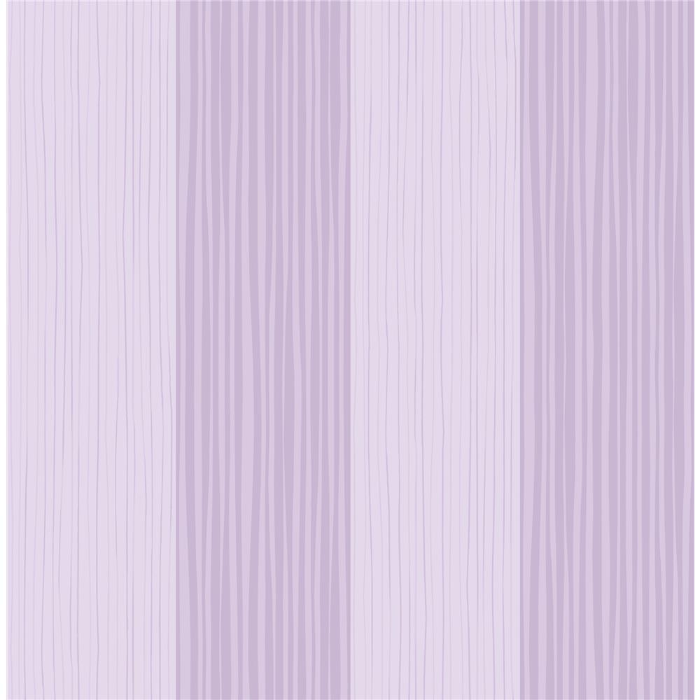 Seabrook Designs DA61809 Day Dreamers Stripes Wallpaper in Lilac