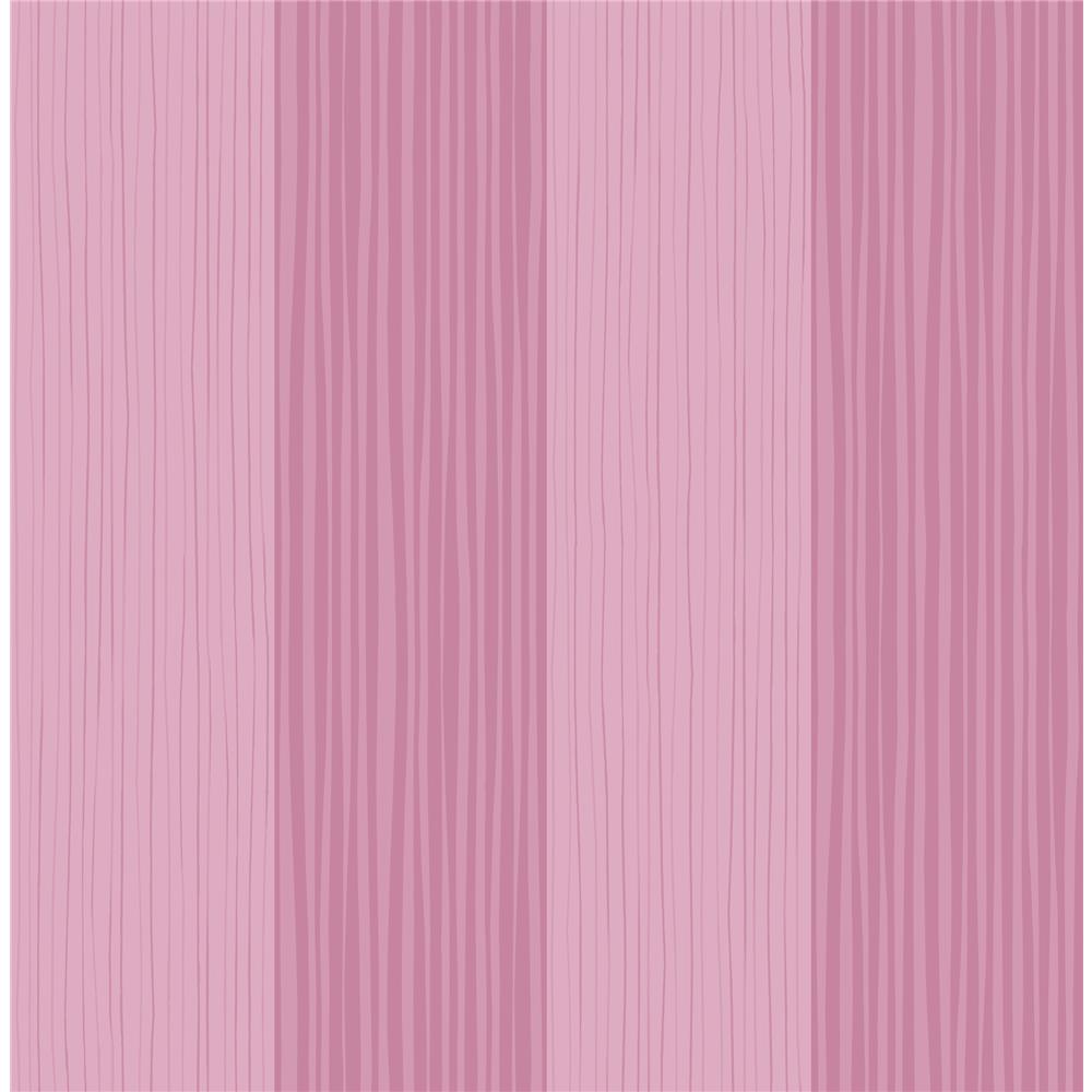 Seabrook Designs DA61811 Day Dreamers Stripes Wallpaper in Bubblegum