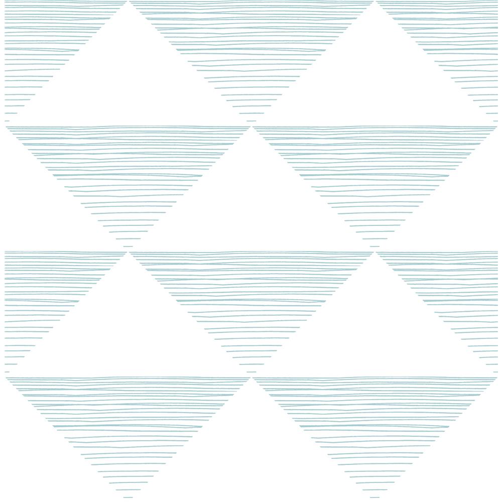Seabrook Designs DA61909 Day Dreamers Geo Stripe Wallpaper in Teal