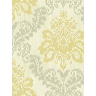 EC52105 - Printers Guild Productions by Seabrook Designs EC52105 Eco Chic  II Sandpiper Acrylic Coated Damasks Wallpaper - GoingDecor