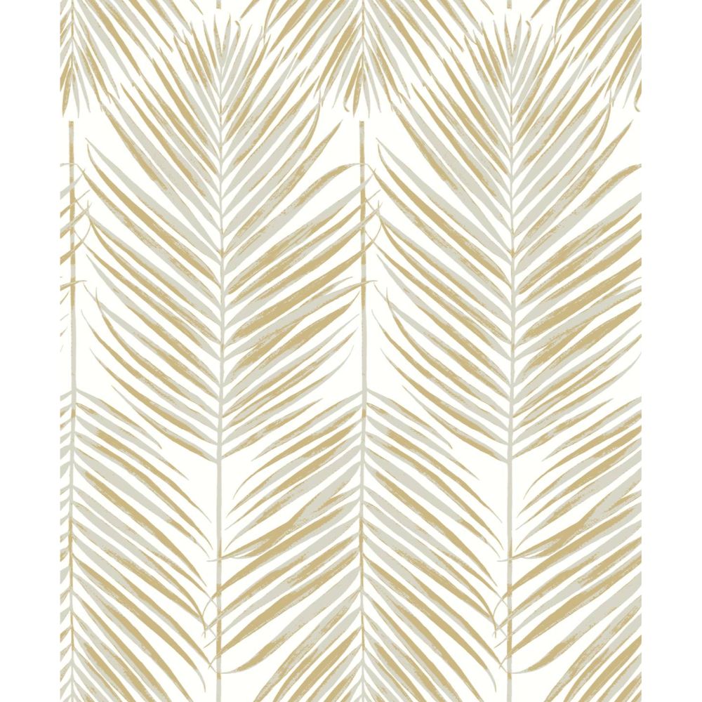 Seabrook Wallpaper ET10710 Marina Palm Wallpaper in Silver & Gold