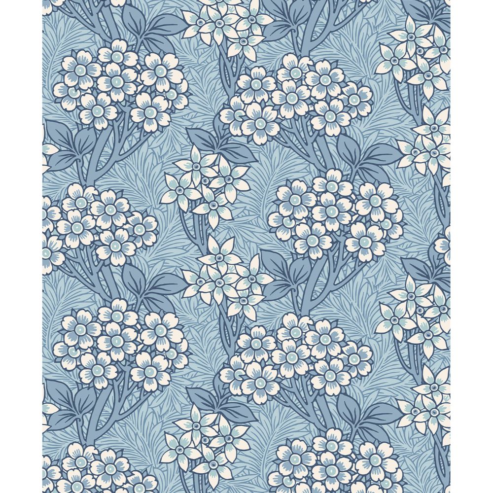 Seabrook Wallpaper ET12022 Floral Vine Wallpaper in Sky Blue