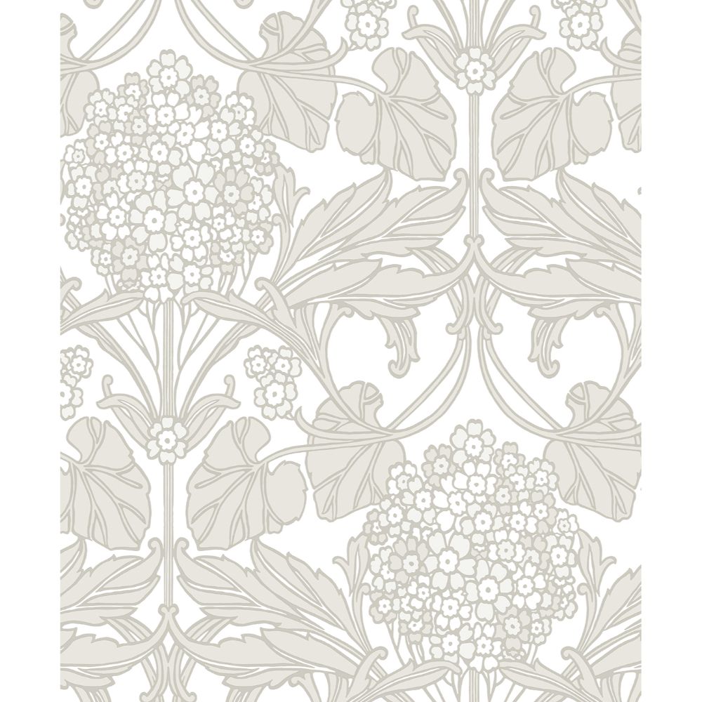 Seabrook Wallpaper ET12106 Floral Hydrangea Wallpaper in Pale Oak & Pearl