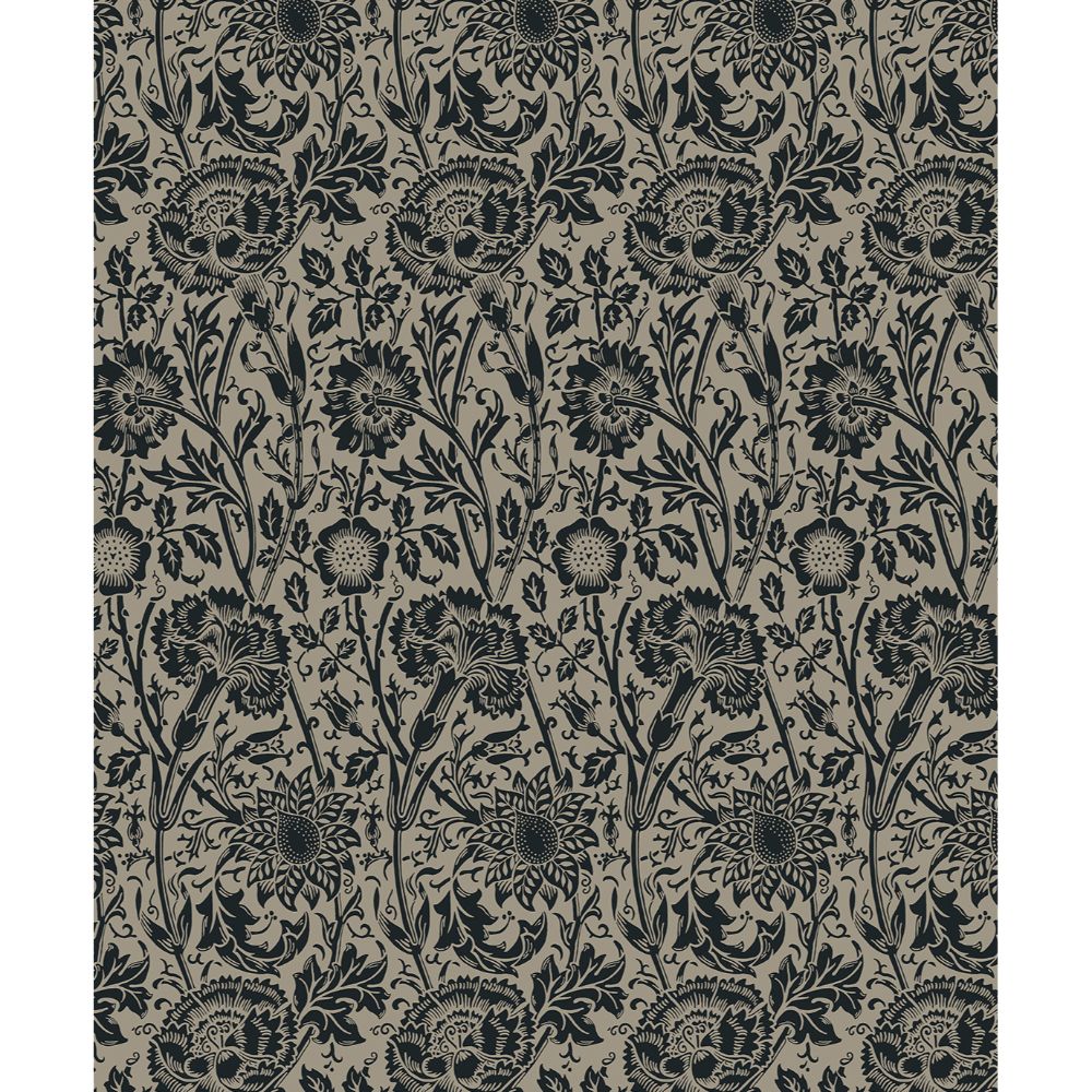 Seabrook Wallpaper ET12518 Tonal Floral Trail Wallpaper in Taupe & Ebony