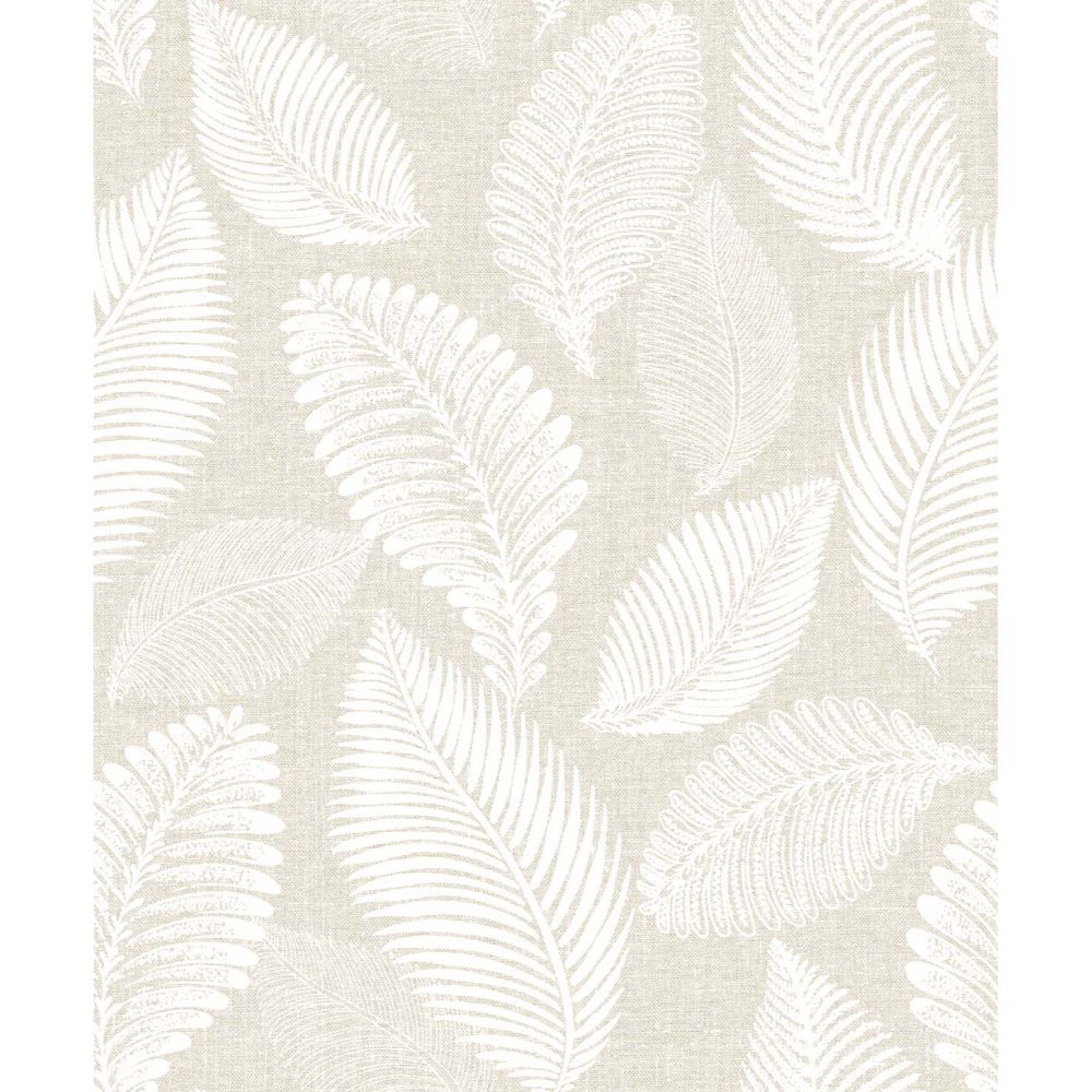 Seabrook Wallpaper EW10005 Tossed Leaves Wallpaper in Warm Sand