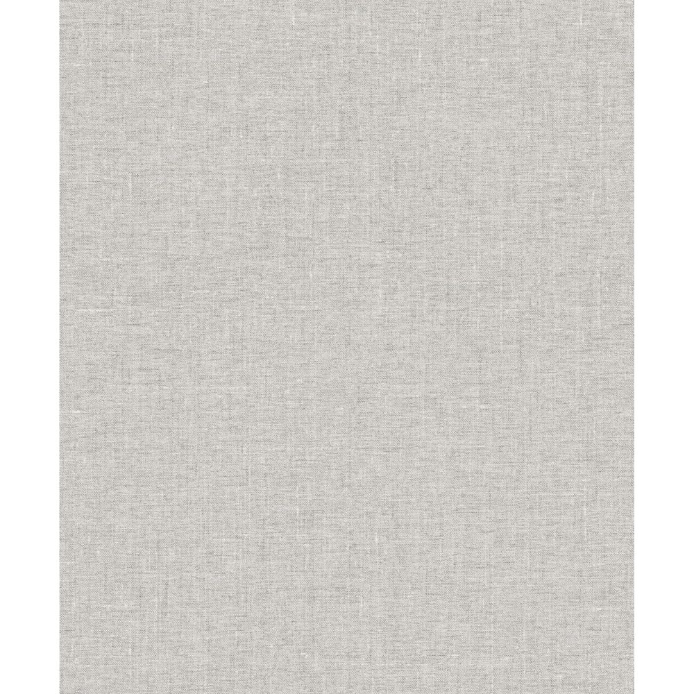 Seabrook Wallpaper EW10118 Abington Faux Linen Wallpaper in Uniform Grey