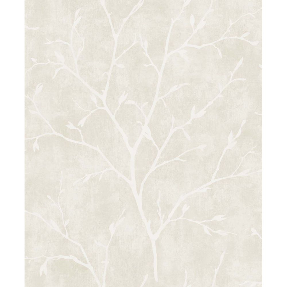 Seabrook Wallpaper EW10205 Avena Branches Wallpaper in Soft Cream