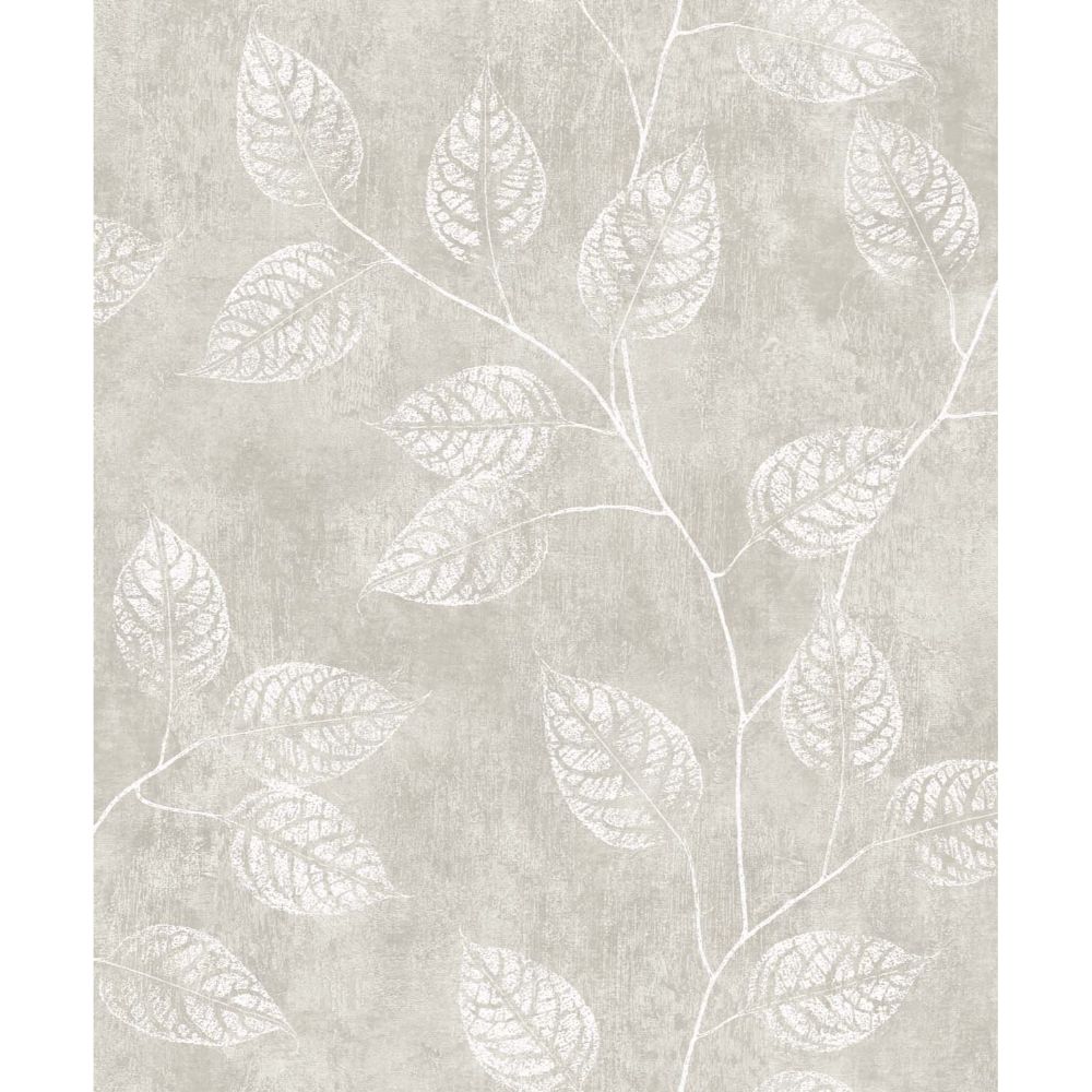 Seabrook Wallpaper EW10807 Branch Trail Silhouette Wallpaper in Grey Taupe