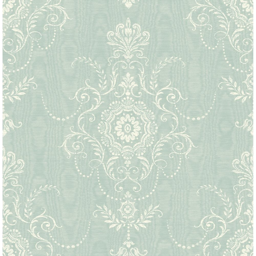 Seabrook Wallpaper FC60314 Colette Cameo Wallpaper in Summer Sky