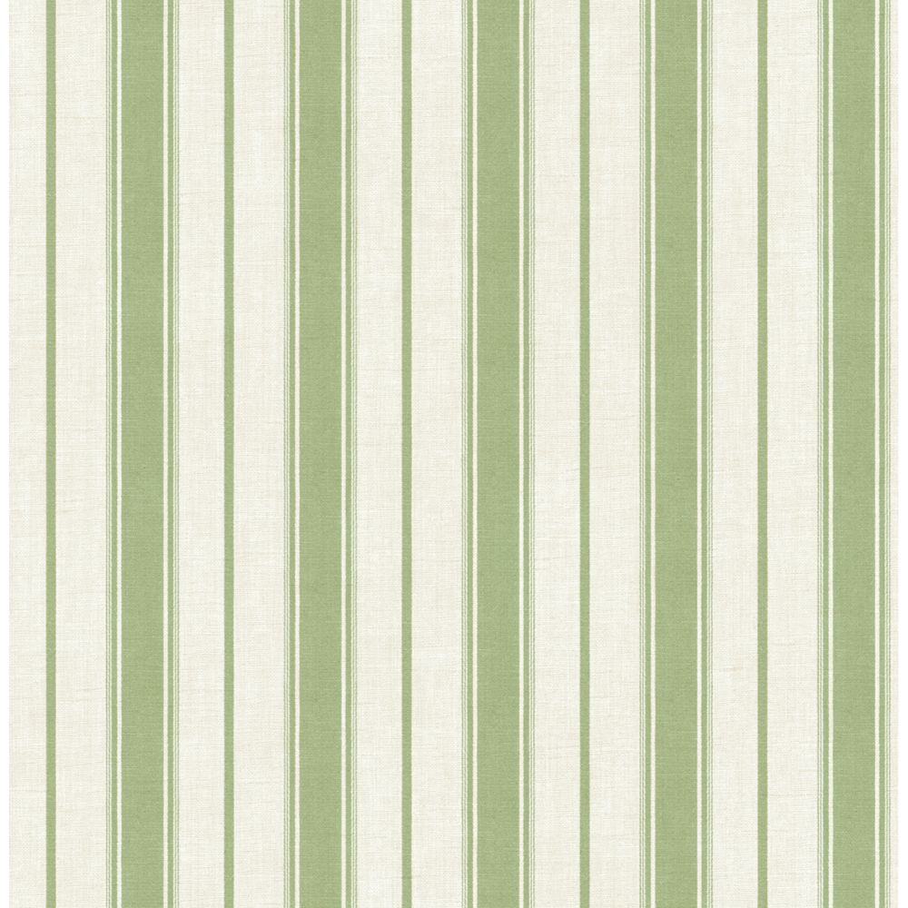 Seabrook Wallpaper FC61504 Eliott Linen Stripe Wallpaper in Pomme