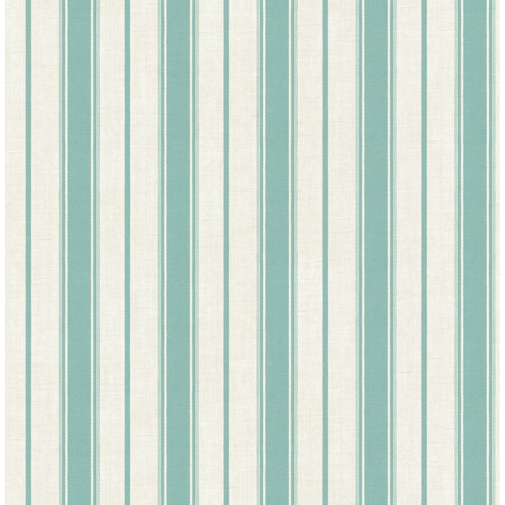 Seabrook Wallpaper FC61514 Eliott Linen Stripe Wallpaper in Minty Meadow