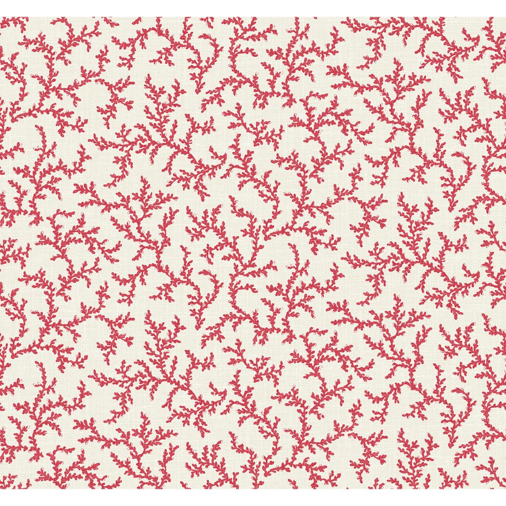 Seabrook Wallpaper FC62101 Corail Wallpaper in Antique Ruby
