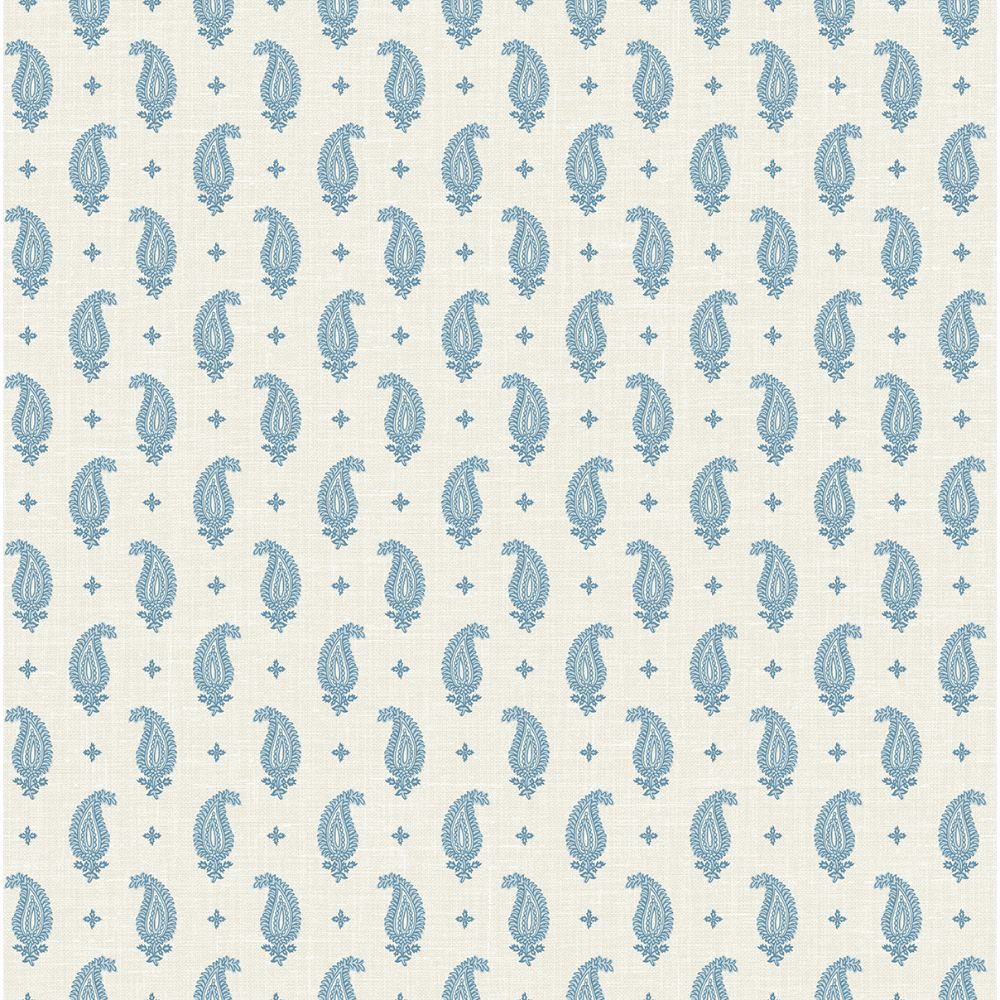 Seabrook Wallpaper FC62402 Maia Paisley Wallpaper in Bleu Bisque