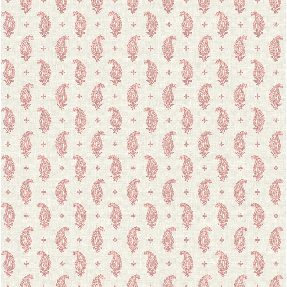 Seabrook Wallpaper FC62411 Maia Paisley Wallpaper in Rustic Rouge
