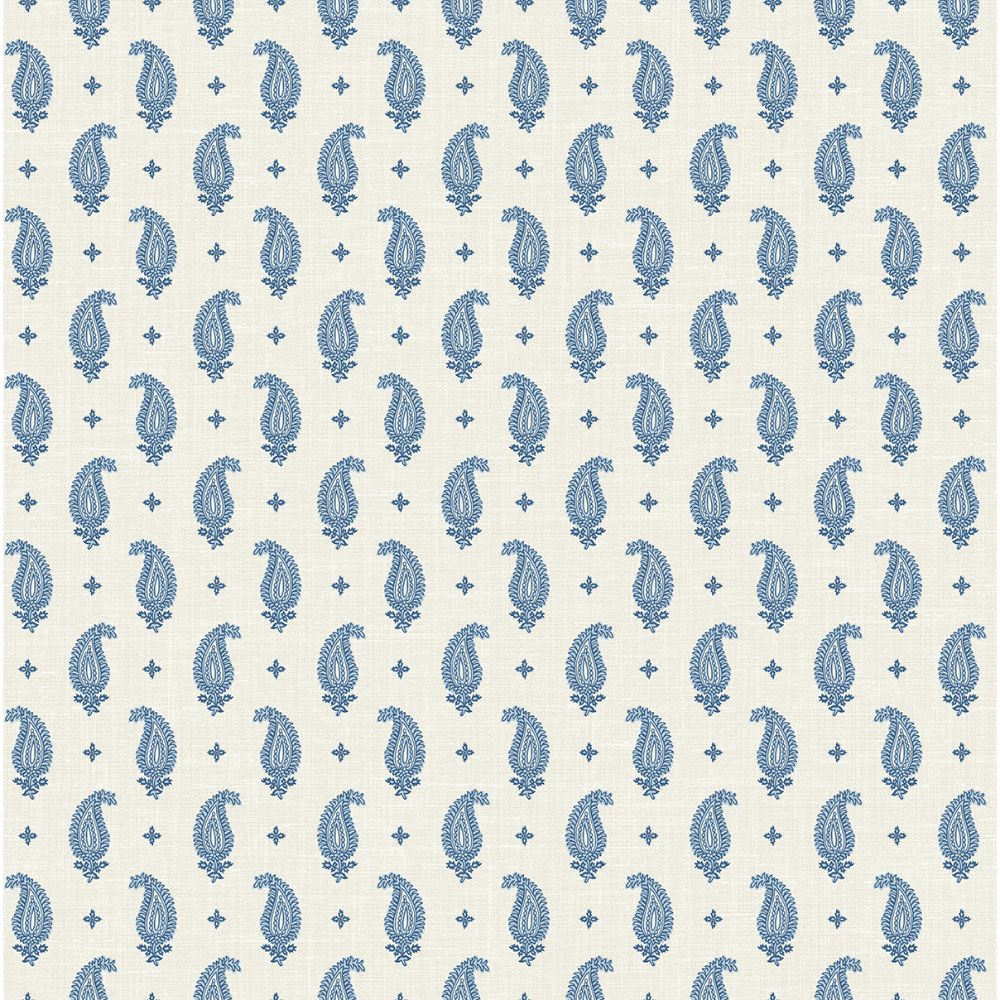 Seabrook Wallpaper FC62412 Maia Paisley Wallpaper in French Blue
