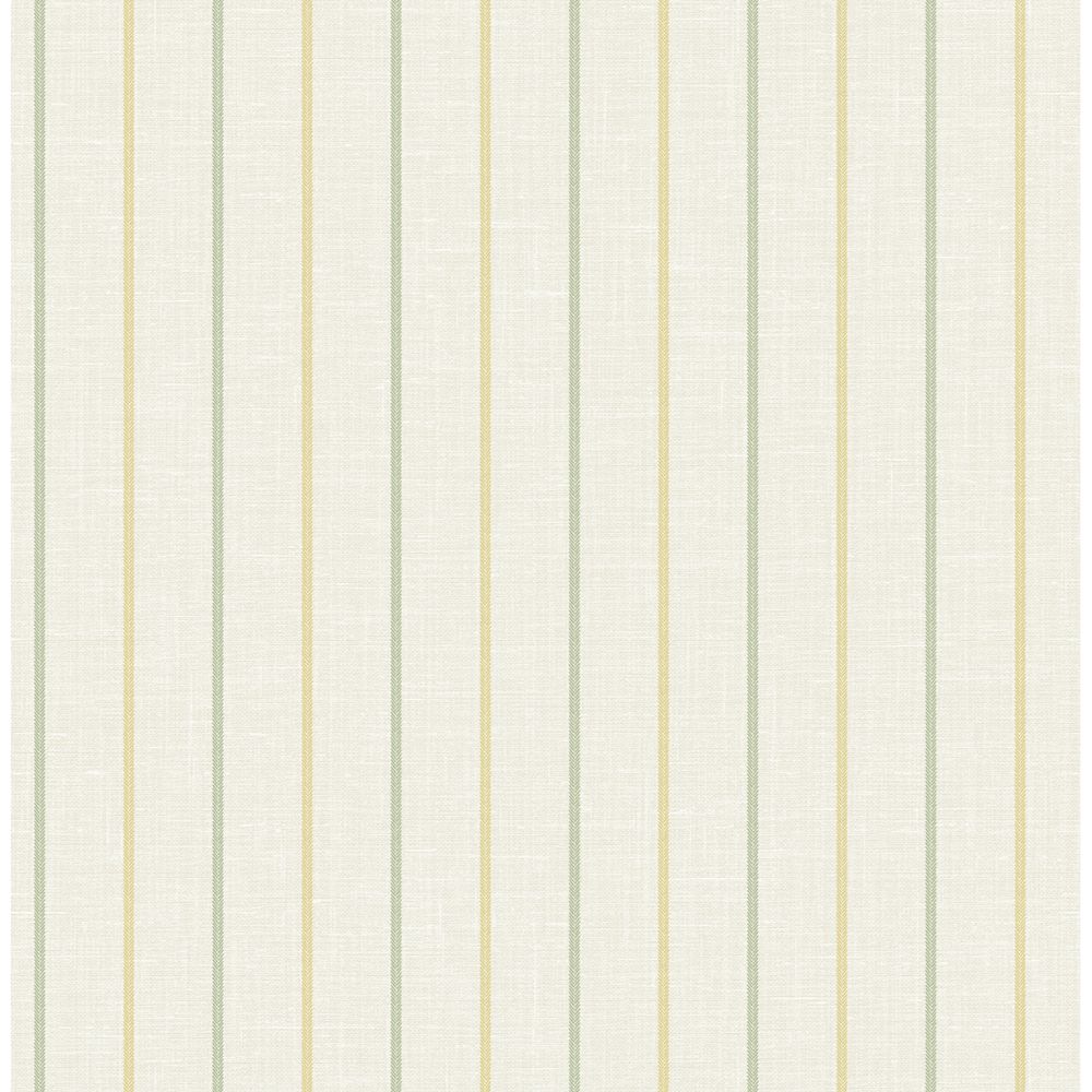 Seabrook Wallpaper FC62504 Andree Stripe Wallpaper in Dandelion & Pomme