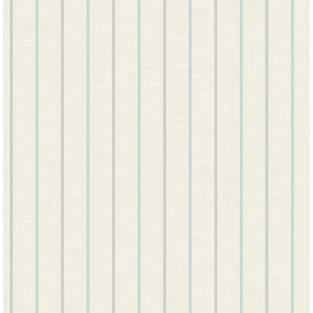 Seabrook Wallpaper FC62508 Andree Stripe Wallpaper in Summer Sky & French Blue