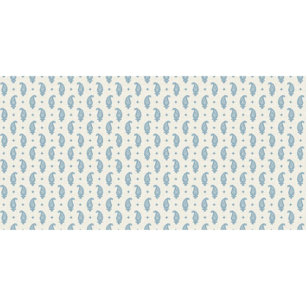 Seabrook Wallpaper FC62702F Maia Linen Fabric in Bleu Bisque