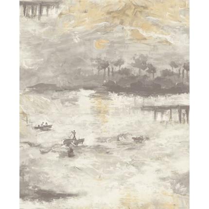 Seabrook Wallpaper FI70007 French Impressionist Nautical Sunset Wallapper