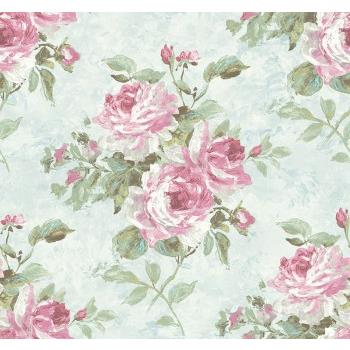 Seabrook Wallpaper FI70402 French Impressionist Rose Bouquet Wallapper