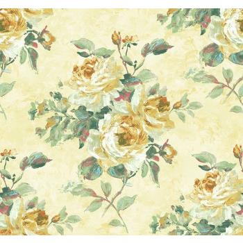 Seabrook Wallpaper FI70403 French Impressionist Rose Bouquet Wallapper