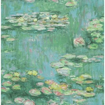 Seabrook Wallpaper FI71504 French Impressionist Lily Pads Wallapper