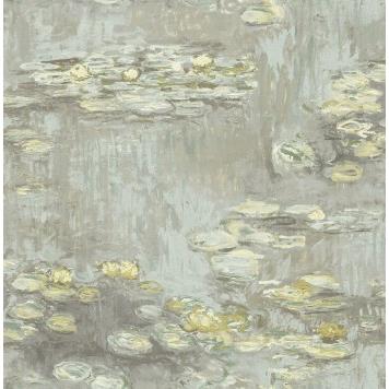 Seabrook Wallpaper FI71507 French Impressionist Lily Pads Wallapper