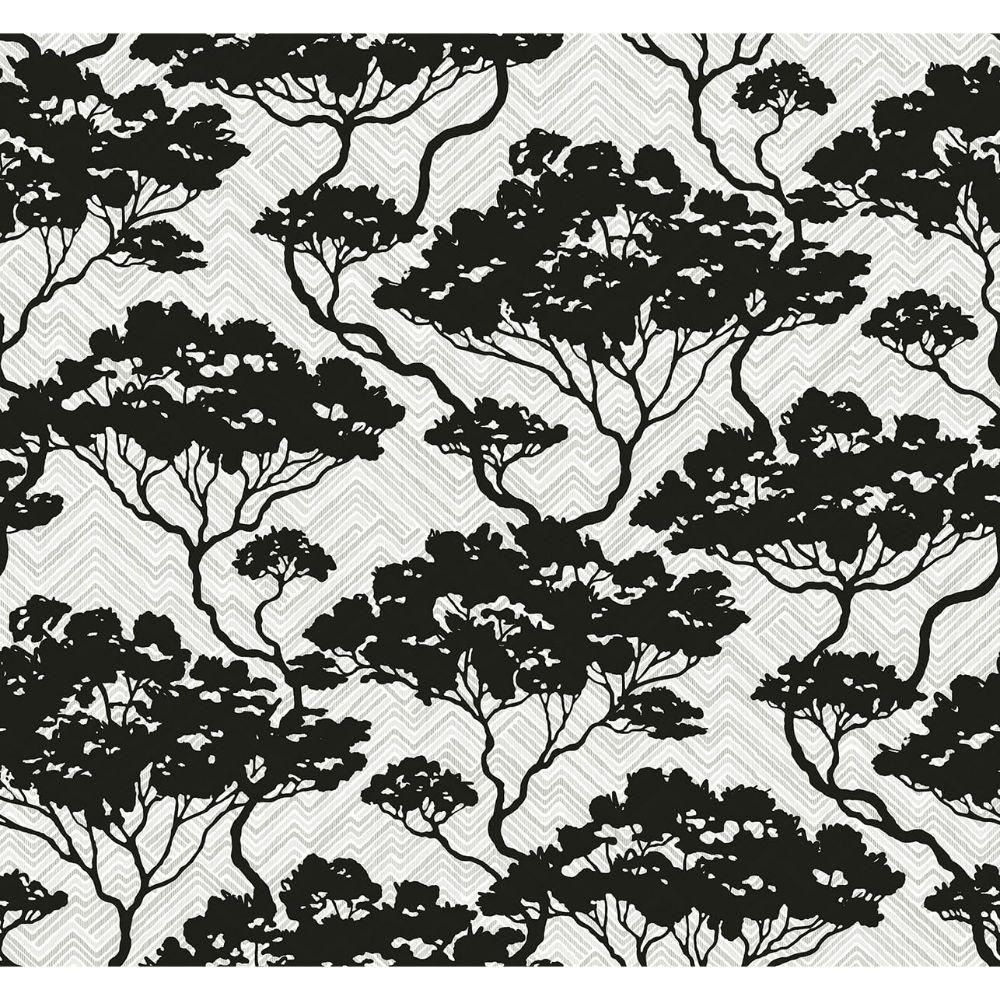 Seabrook Wallpaper JP11700 Nara Stringcloth Wallpaper in Onyx & Fog