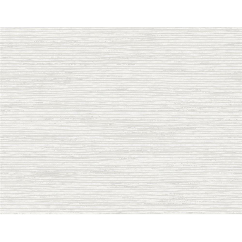 Seabrook Wallpaper LN10300 Osprey Faux Grasscloth Wallpaper in Eggshell and Silver