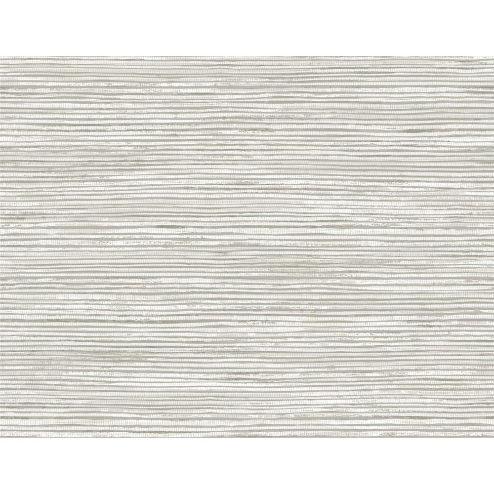 Seabrook Wallpaper LN10308 Osprey Faux Grasscloth Wallpaper in Cove Gray and Silver